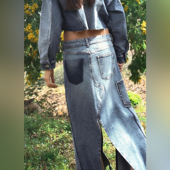 New Zara Denim Skirt * Size: S - Picture 3 of 8